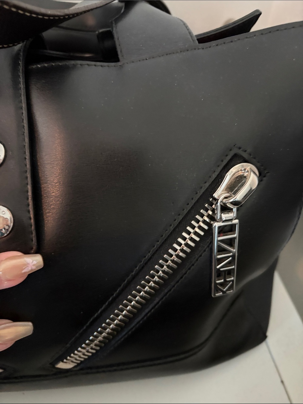 kenzo black leather bag